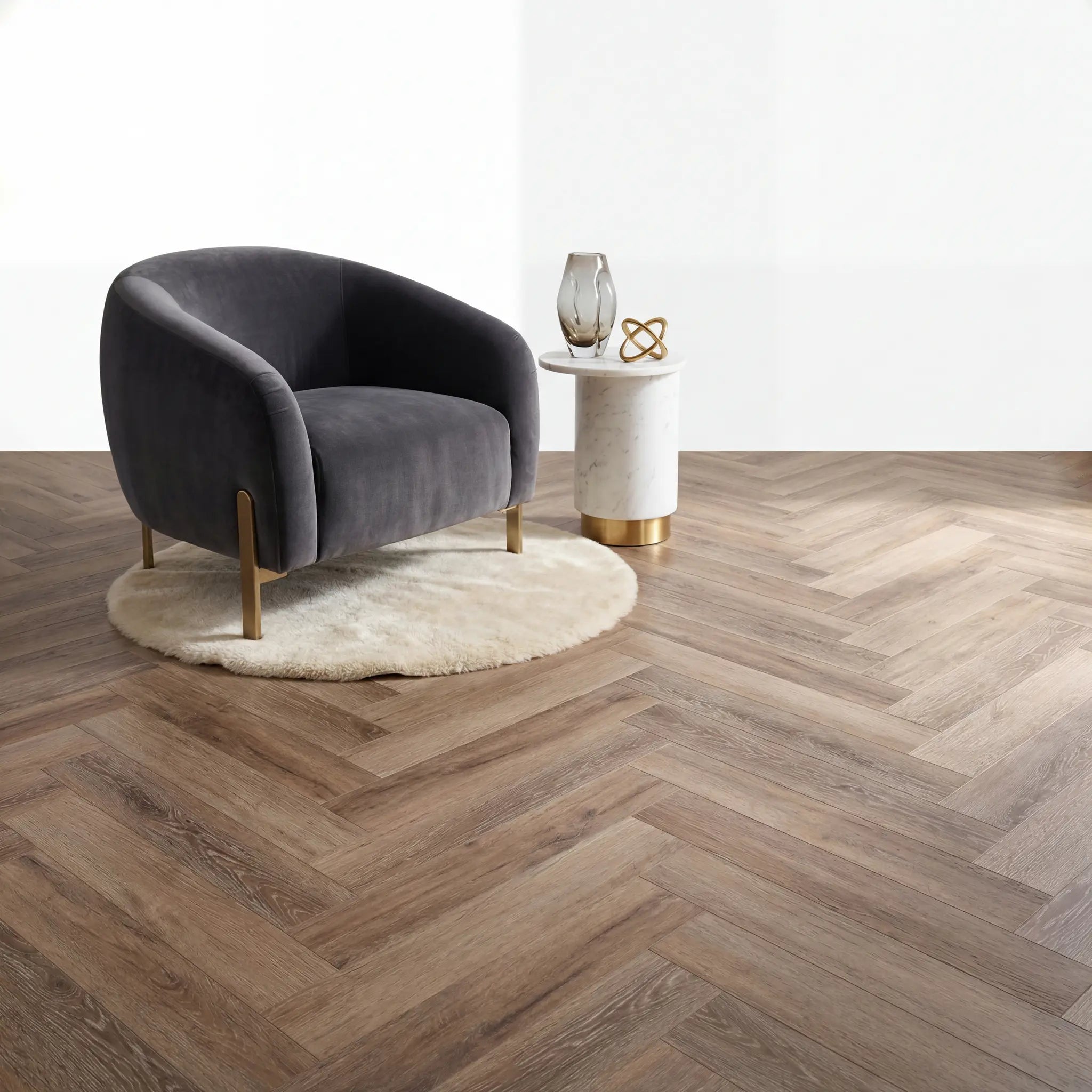 Lux Tenebrae Chevron Dark Oak Plak PVC