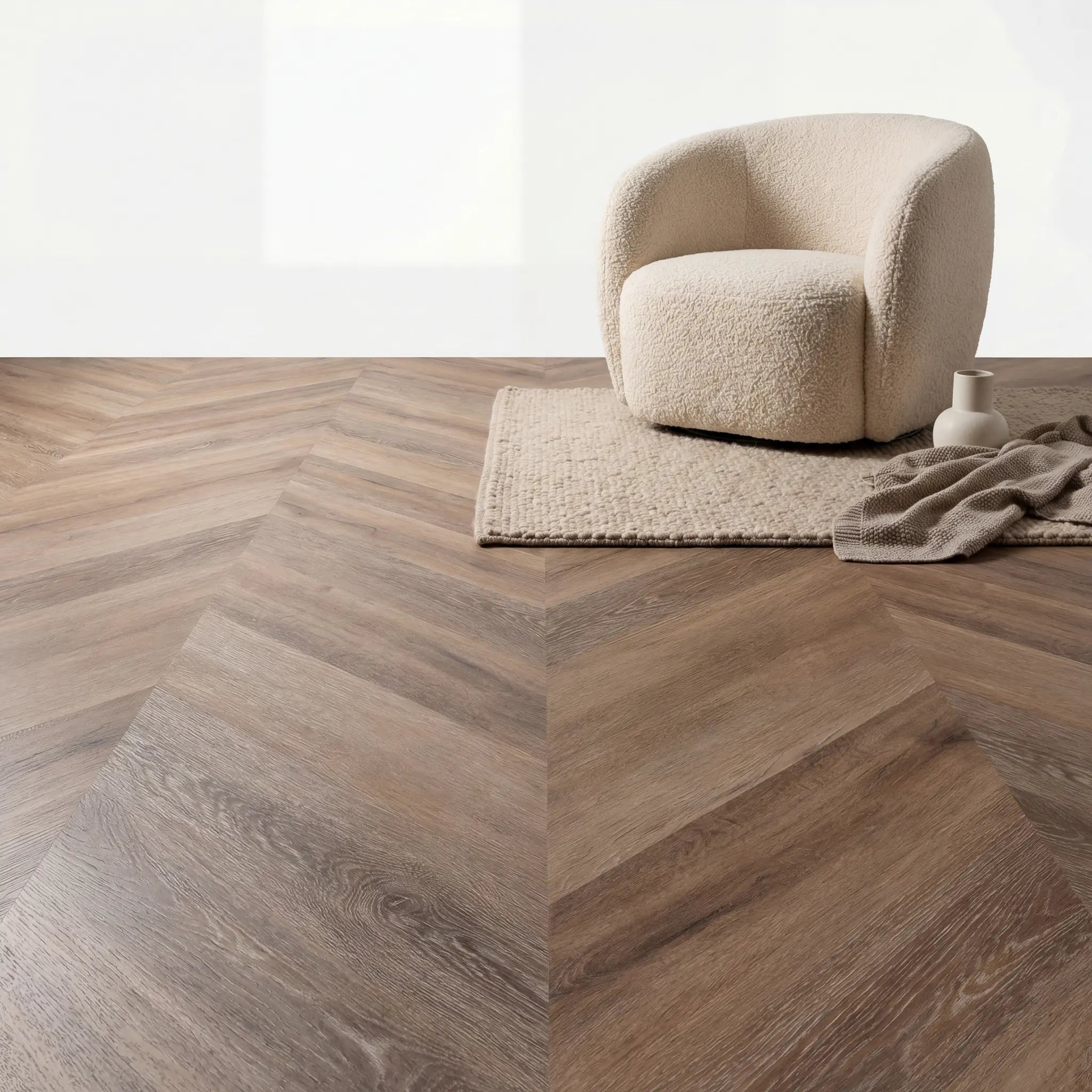 Lux Tenebrae Chevron Dark Oak Plak PVC - Afbeelding 4