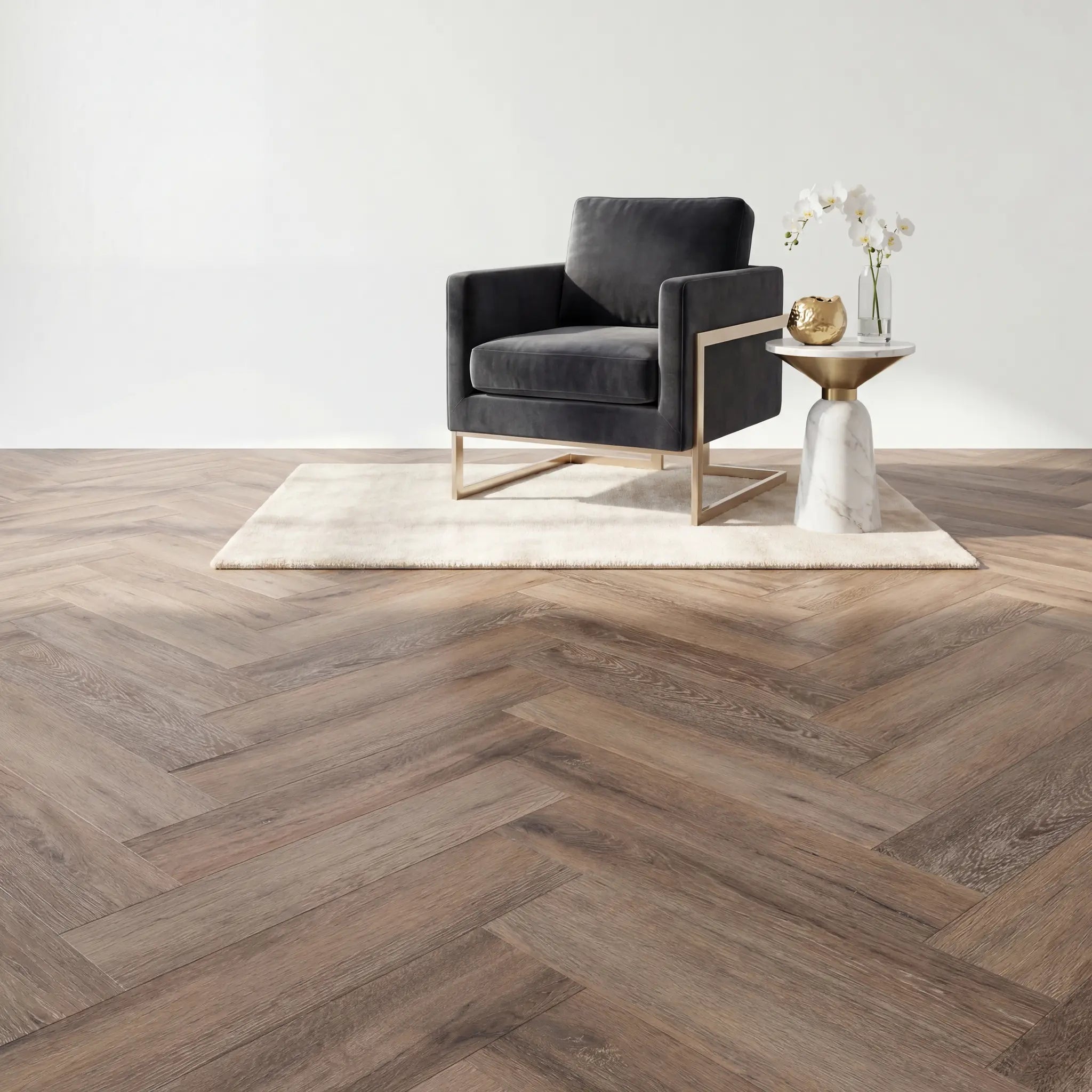 Lux Tenebrae Visgraat Dark Oak Plak PVC - Afbeelding 3